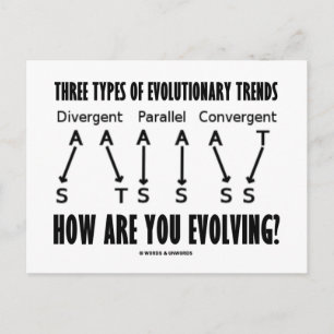 Carte Postale Trois Types De Tendances Évolutionnaires (Évolutio