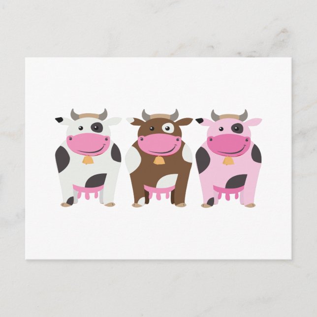Carte Postale Trois vaches (Devant)