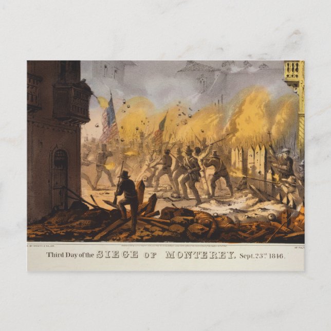 Carte Postale Troisième jour du siège de Monterrey 23 septembre  (Devant)