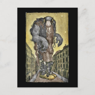 Carte Postale Troll dans la ville