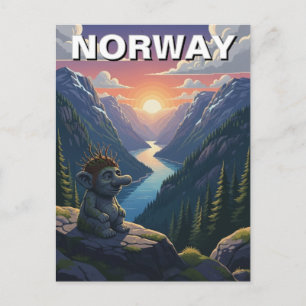 Carte Postale Troll de Norvège