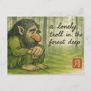 Carte Postale Troll Etegami Postcard