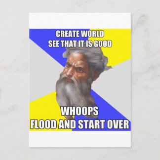 Carte Postale Troll God Flood