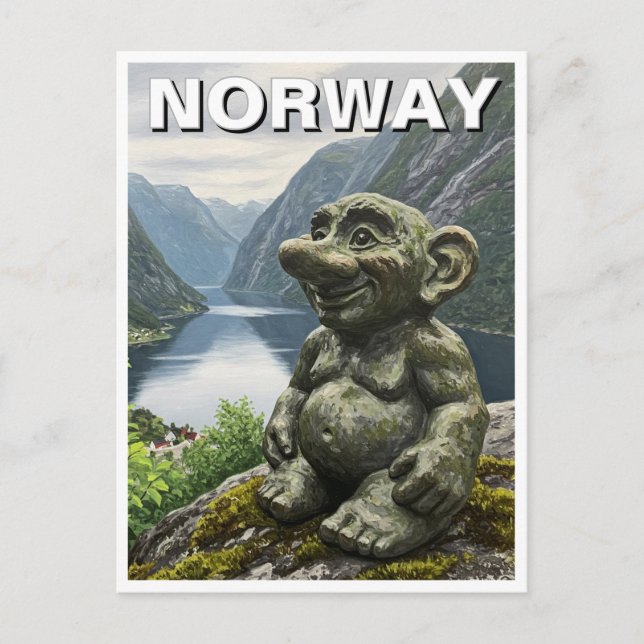 Carte Postale Troll Norvège (Devant)