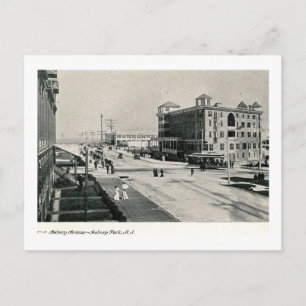 Carte Postale Trolley, Asbury Ave, Asbury Park, NJ Vintage