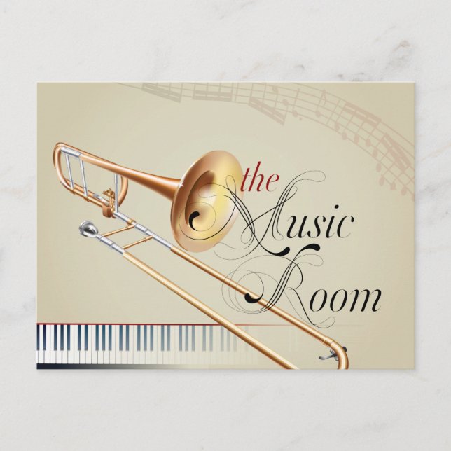 Carte Postale Trombone Music Room (Devant)