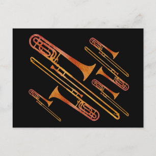 Carte Postale Trombones de taille