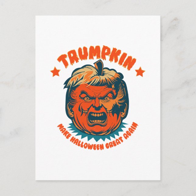 Carte Postale trompette rendre l'halloween super à nouveau drôle (Devant)