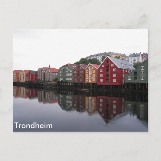 Carte Postale Trondheim, Norvège (Devant)