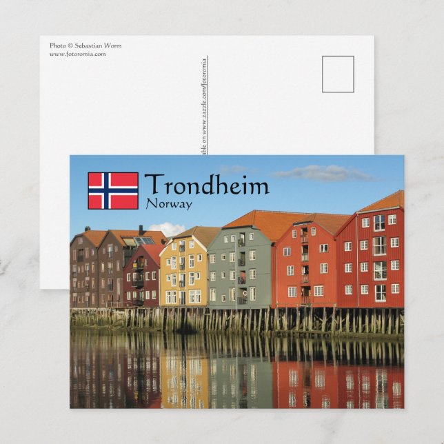 Carte postale Trondheim Norvège (Devant / Derrière)