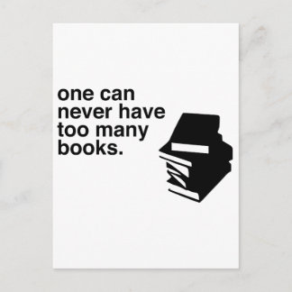Carte Postale trop de livres