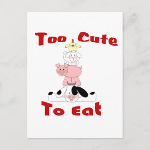 Carte Postale trop mignon pour manger