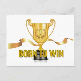 Carte Postale Trophée Née Pour Gagner