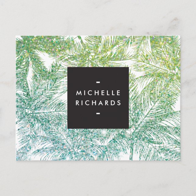 Carte postale Tropical Green/Aqua Parties scintill (Devant)