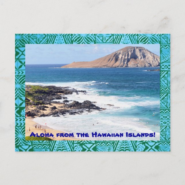 Carte postale Tropical Hawaiian Beach (Devant)