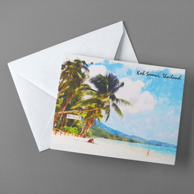 Carte Postale Tropical Koh Samui thailand plage paradis (koh samui thailand tropical postcard)