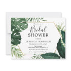 Tropical Monstera Bridal Shower Invite