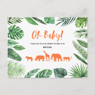 Carte Postale Tropical or moderne coloré maman-to-be