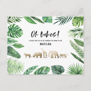 Carte Postale Tropical or moderne coloré maman-to-be