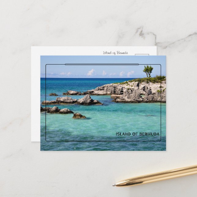 Carte Postale Tropical Paradise Travel (Devant/Arrière en situation)