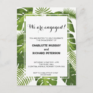 Carte postale tropicale d'invitation de partie de