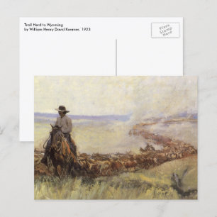 Carte Postale Troupeau de sentiers au Wyoming par WHD Koerner