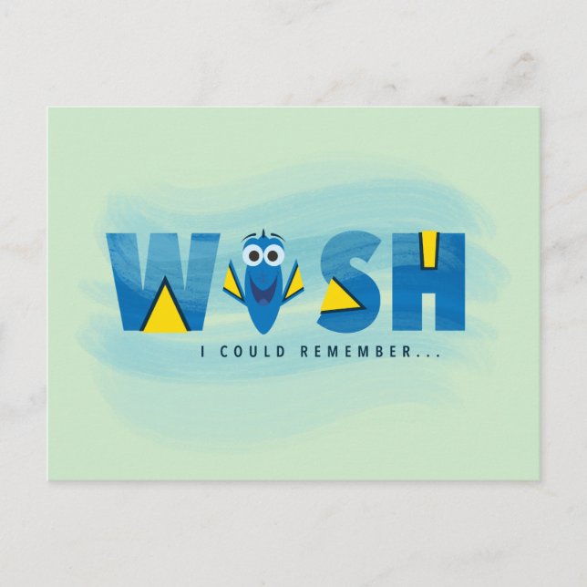 Carte Postale Trouver Dory| J'Aimerais Me Souvenir (Devant)
