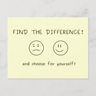Carte Postale Trouvez la différence et choisissez par vous-même