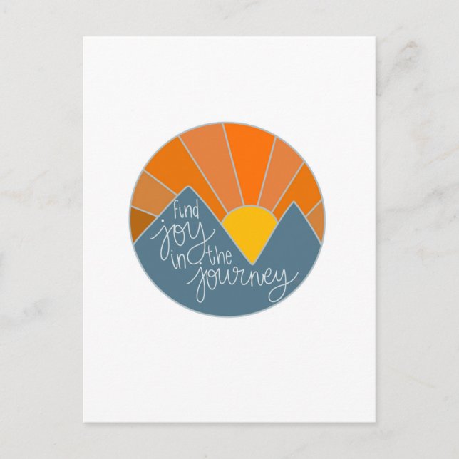 Carte Postale Trouvez la joie dans le voyage (Devant)
