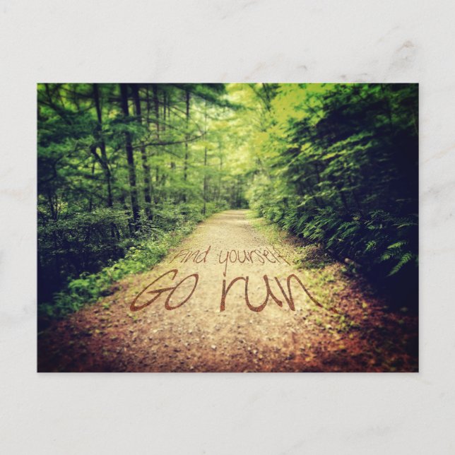 Carte Postale Trouvez-vous Go Run Inspirational Runners Citation (Devant)