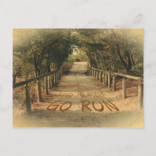 Carte Postale Trouvez-vous Go Run Park Jogger Motivational