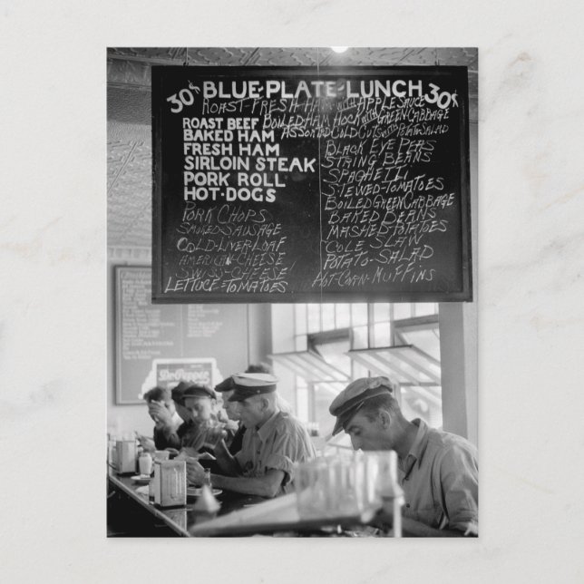 Carte Postale Trucker's Cafe, 1940 (Devant)