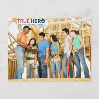 Carte postale True Hero avec photo de l'équipe du 