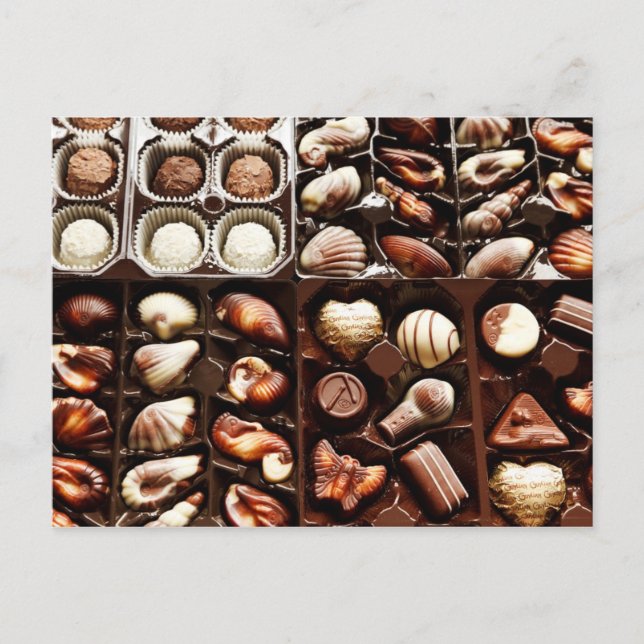 Carte Postale Truffes De Chocolat En Forme Et Gourmande (Devant)