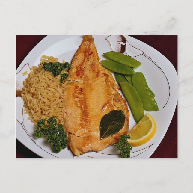 Carte Postale Truite arc-en-ciel délicieuse (Devant)