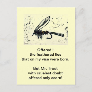 Carte postale "Truite brute" "Oreille de lièvre à 