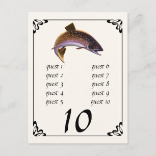 Carte Postale Truite mouchetée, pêche sportive vintage pêcheur