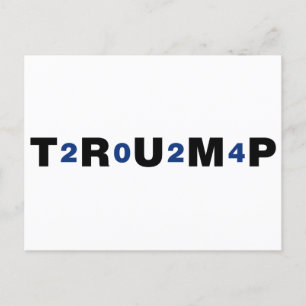 Carte Postale Trump 2024 bleu
