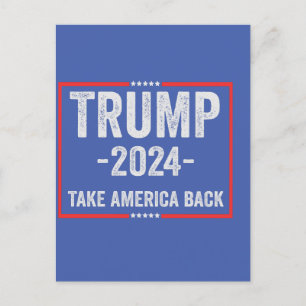 Carte Postale Trump 2024 Président des élections patriotiques ré