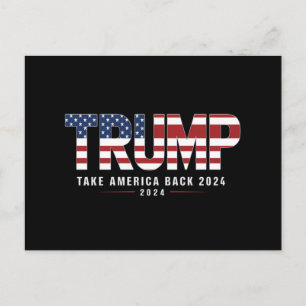 Carte Postale Trump 2024 Redonner l'Amérique aux cadeaux américa