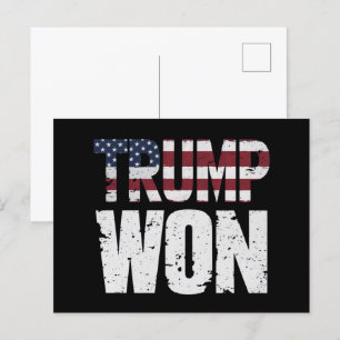 Carte Postale Trump a gagné la 47e élection présidentielle améri