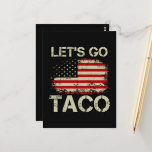 Carte Postale Trump abandonne toujours Let's Go Taco
