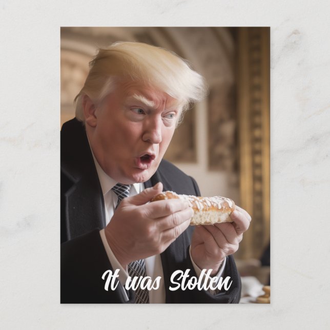 Carte Postale Trump admire son pain d'étalon (Devant)