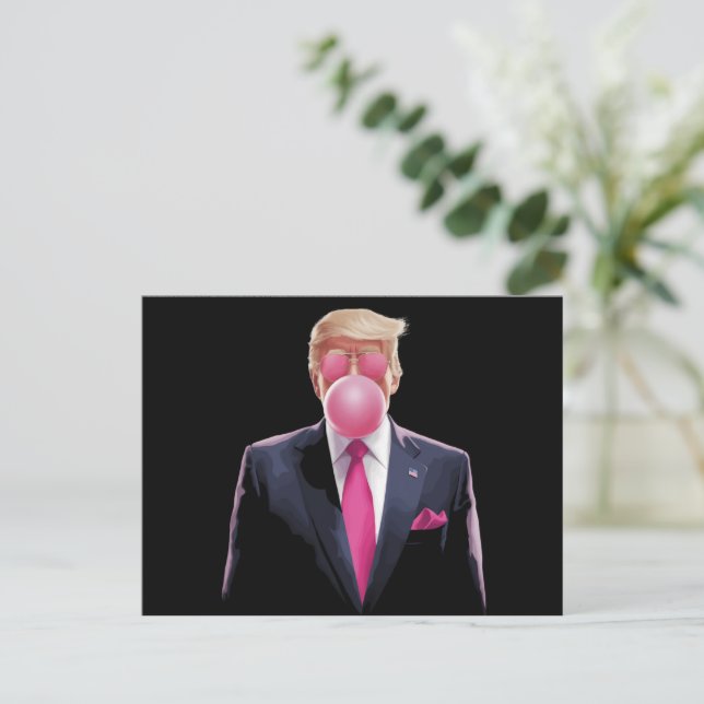 Carte Postale Trump bulle spéculative (Debout devant)