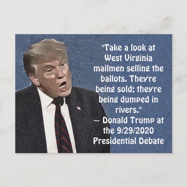 Carte Postale Trump Cite Stupide Des Mailmen Qui Vendent Des Bul (Devant)