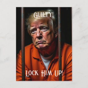 Carte Postale Trump coupable en prison le bloque