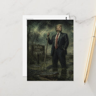 Carte Postale Trump dans le marais
