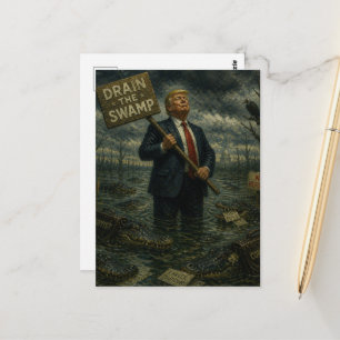 Carte Postale Trump dans le marais Faune dans le marais