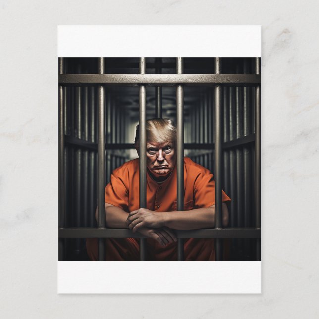 Carte Postale Trump en prison (Devant)