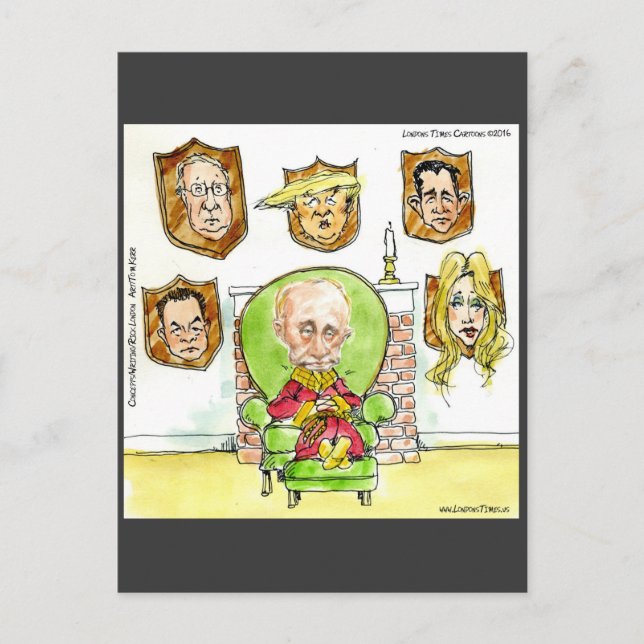 Carte Postale Trump Est Poutine Sur Le Ritz Cadeaux (Devant)